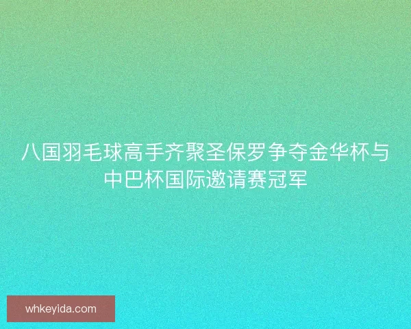 八国羽毛球高手齐聚圣保罗争夺金华杯与中巴杯国际邀请赛冠军